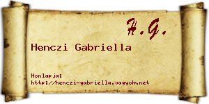 Henczi Gabriella névjegykártya