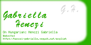 gabriella henczi business card